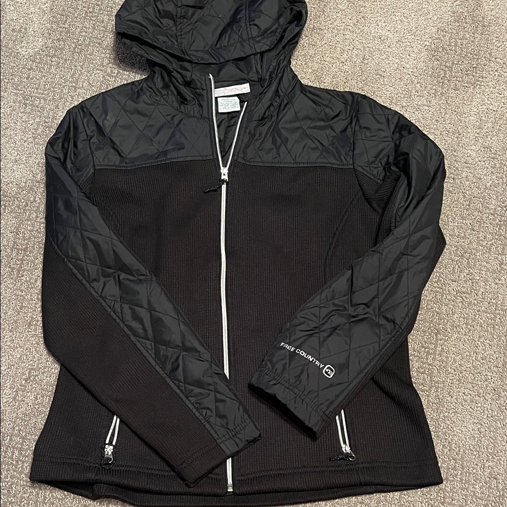 Free Country Women's Black Quilted Ski Jacket